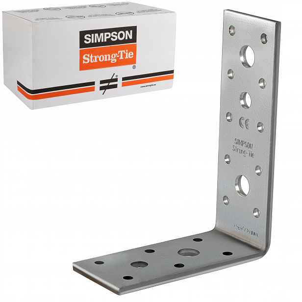 Tesařské spojky úhelníky 120x92x40 x4mm 50 Ks ocelové Simpson AG40412