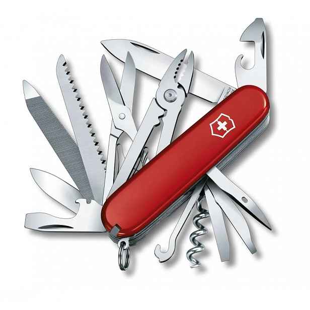 VICTORINOX - Střední kapesní nůž Handyman, 24 funkcí, červená 1.3773