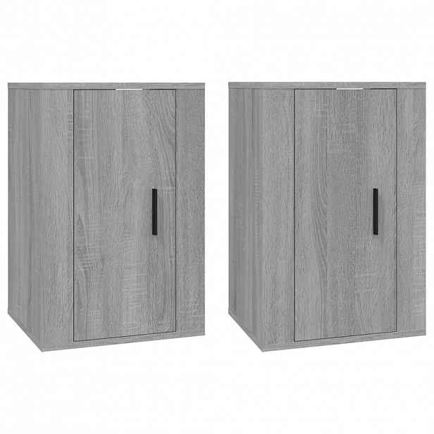vidaXL Nástěnné TV skříňky 2 ks šedé sonoma 40 x 34,5 x 60 cm