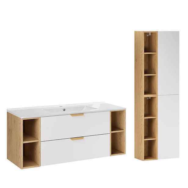 Petits-meubles KOUPELNOVÝ NÁBYTEK 121cm Oria 2er-Set Bílá