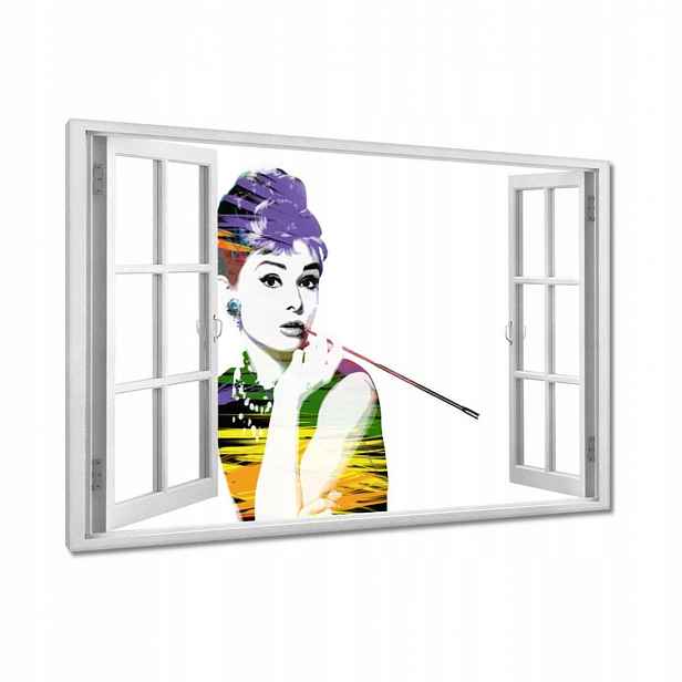 Obrazy 90x60 Audrey Hepburnová Cigaretka