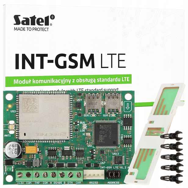 Komunikační modul Satel Int-gsm Lte s podporou Lte Gsm pro systém Integra