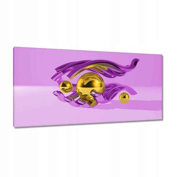 Obrazy 115x55 Fialová grafika