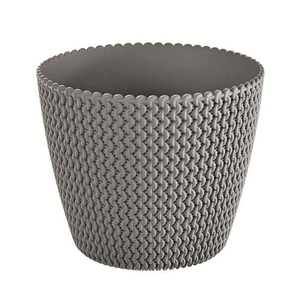 Prosperplast Květináč Splofy šedý kámen, varianta 18,7 cm