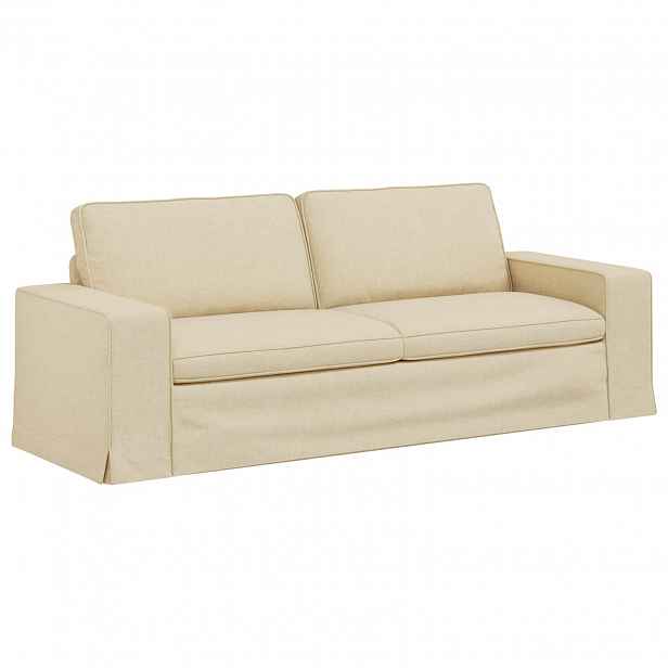 vidaXL Pohovka Krémová 222 x 80 x 82 cm textil