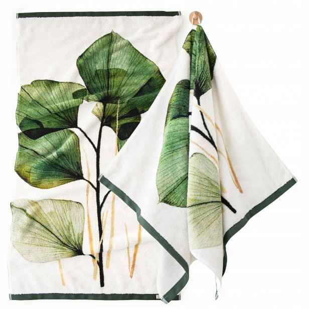 Zwoltex Green Leaf Ručník na ruce a obličej vlasů 100% bavlna 650 g 50x100