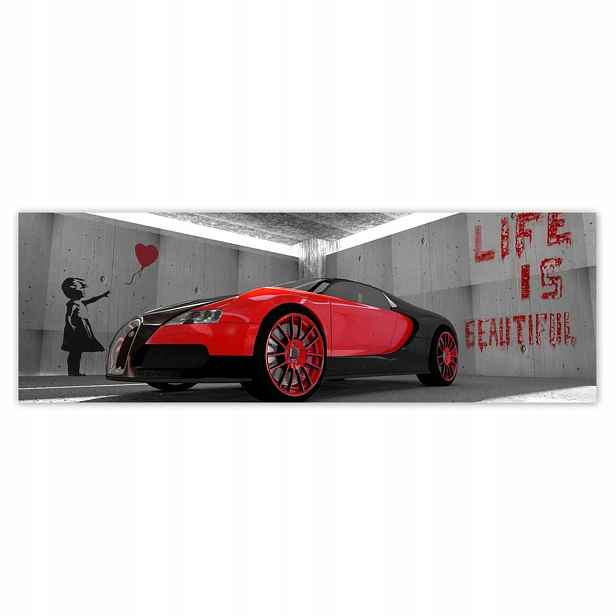 Plakáty 200x66 Červené Bugatti Veyron