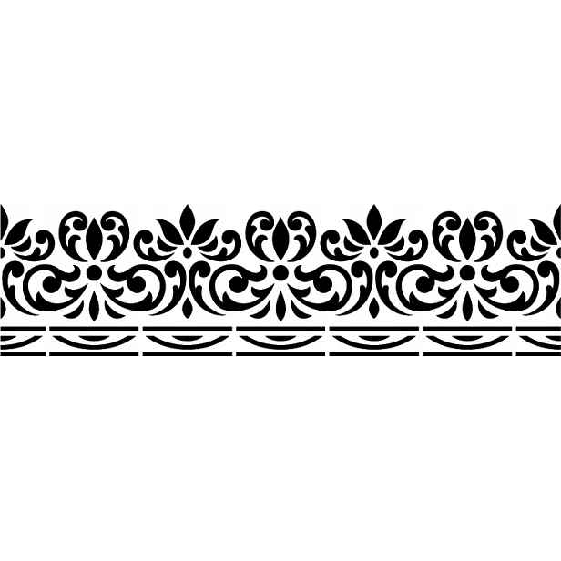 Omítací Šablona LuxBud Ornament 4 92x25 cm Opakovaně použitelný dekor