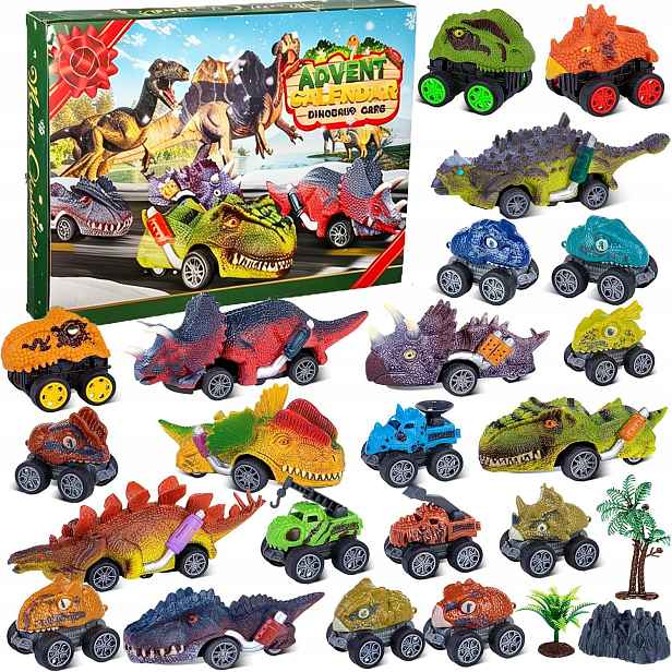 Sada Autíček Dino Cars Dinosauři Autíčka Hračky Pro Děti Dárek 24 Ks