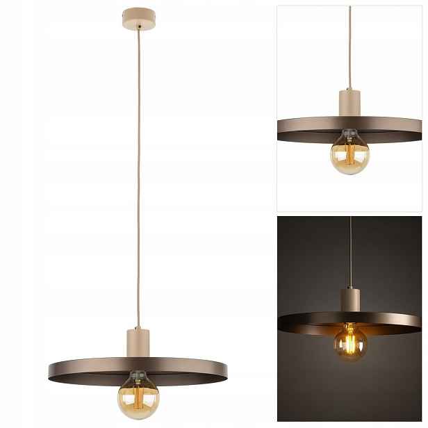 Závěsná lampa Sila hnědá barva harmonický design do obývacího pokoje Tk Lighting