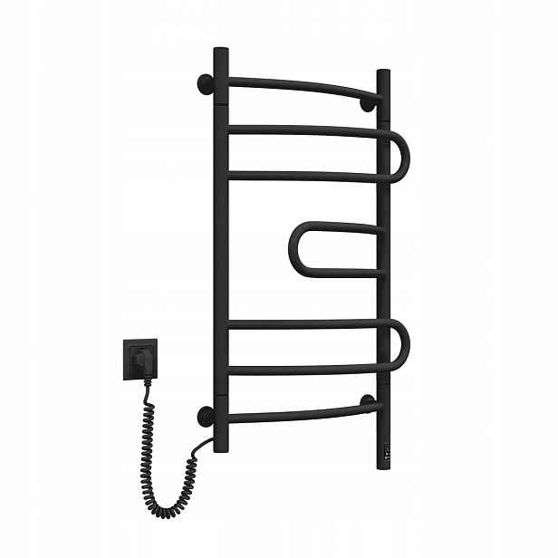 Elektrický koupelnový radiátor Pirouette Sensor 480х800, levý, Černý