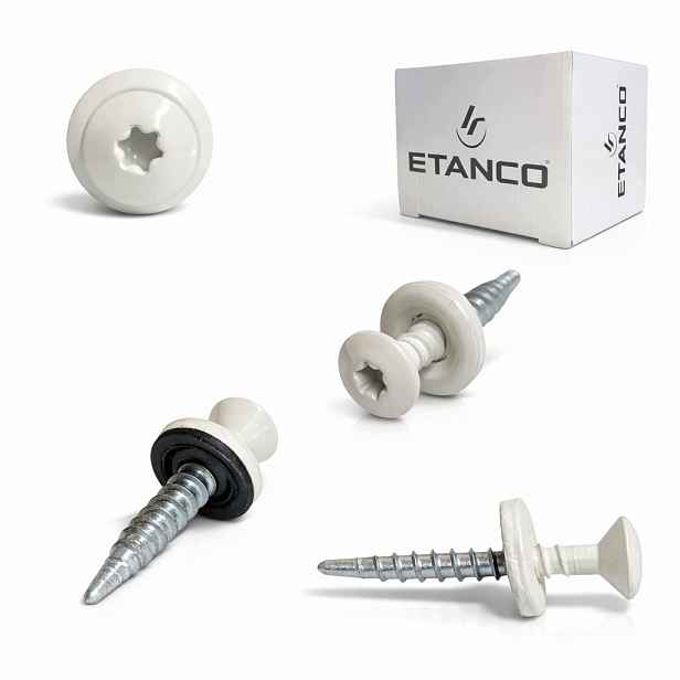 Farmářské vruty Etanco s vrutem 4,8x35 Torx Ral 9001 250 Ks.
