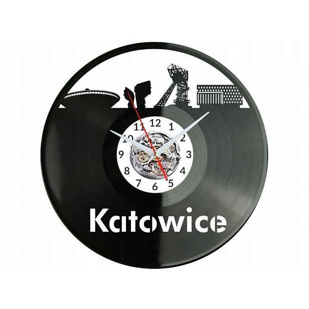 Katovice Dárek Originální dekorace do domu Hodiny z vinylové desky