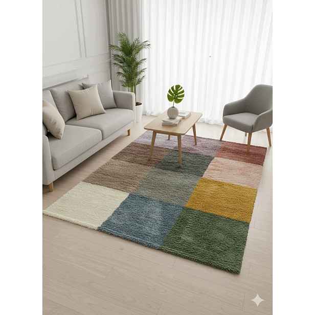 Koberec 160 x 230 cm – patchwork, měkký