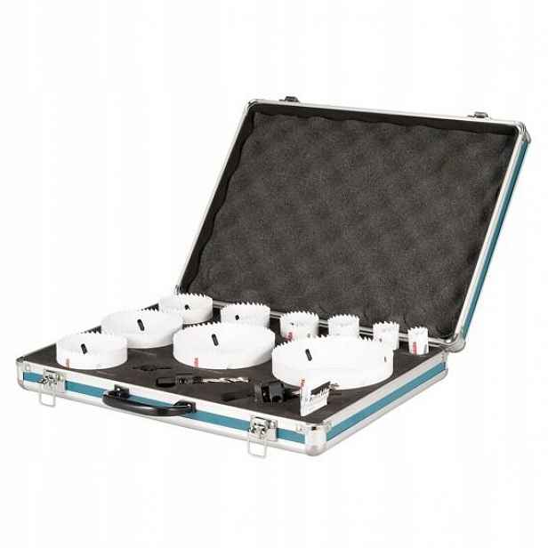 Makita D-75764 sada pilových korunek BiM 22-127mm 10-dílná, držáky 9,5+11mm