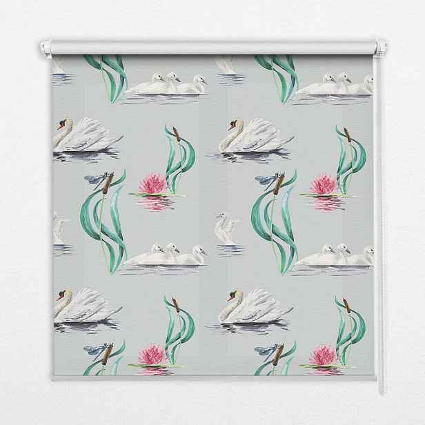 TULUP VNITŘNÍ roleta - okenní roleta - roleta - 60x140 cm - Labutě a kachny