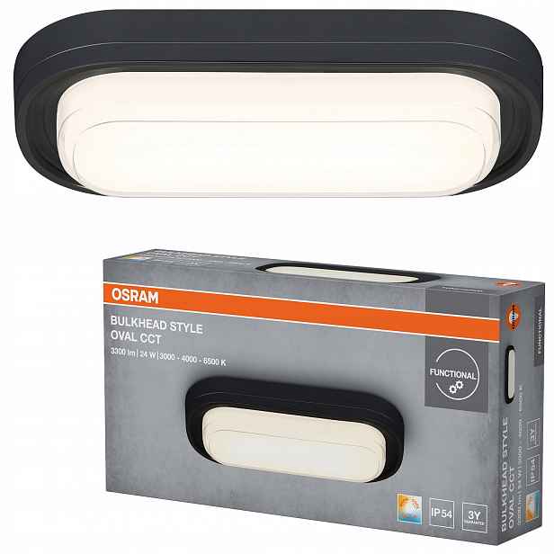 Kanálová lampa do garáže Stropní Svítidlo Led 24W 3300lm Cct IP54 IK06 Osram
