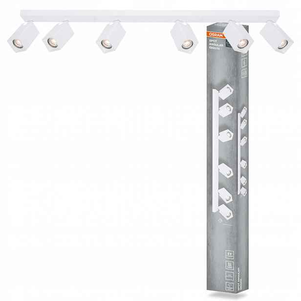 Stropní Svítidlo Nástěnné svítidlo s pohyblivým bodovým reflektorem 6x GU10 Osram