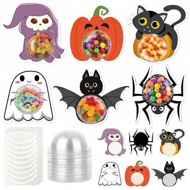 Krabičky Na Sladkosti 24 Ks Halloween Dýně Duch Kočka Pavouk Netopýr