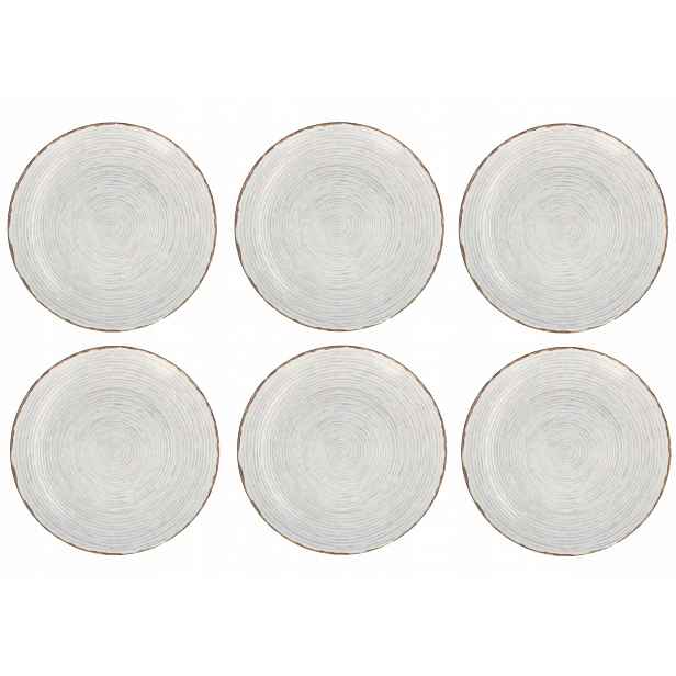 Lubiana Sada 6 mělkých porcelánových jídelních talířů 27 cm 9015