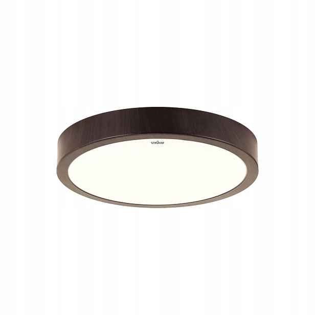 Moderní stropní svítidlo Led Struhm Atut Ø28 cm, wenge, IP44, 18 W, 4100 K