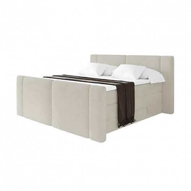 ALTDECOR POSTEL boxspring s matracemi H3/H4 - EVON KING Zanozek - 180x200 cm Krémová