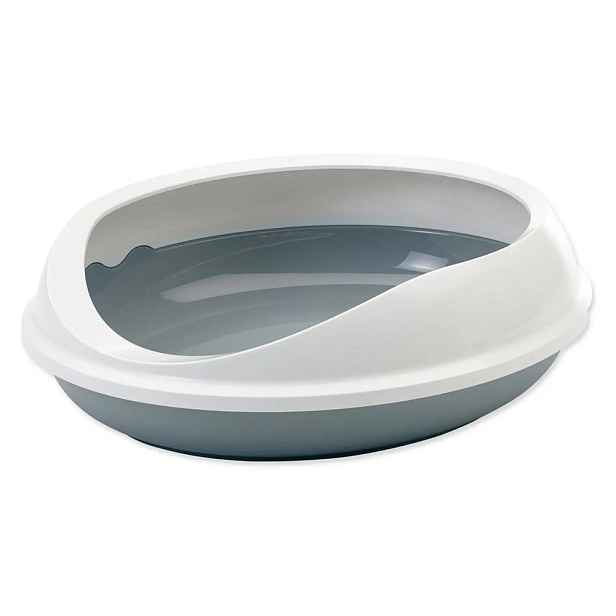 Bílo-šedý kočičí záchod 49x55 cm Savic Figaro – Plaček Pet Products