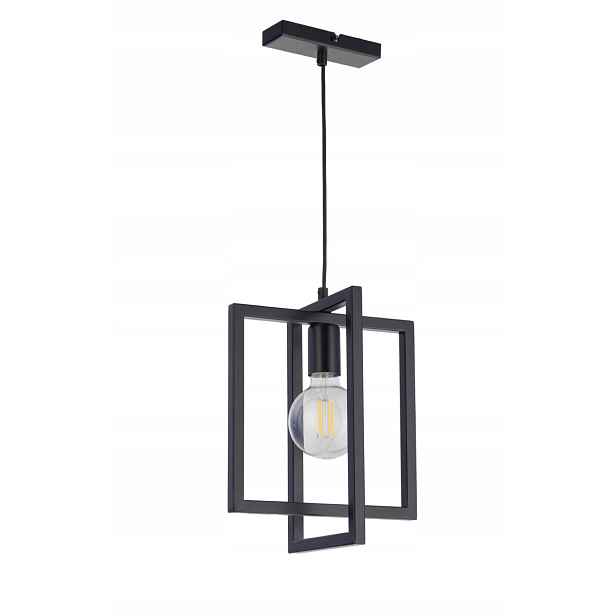 Dekorativní geometrická závěsná lampa loft černá do ložnice obývacího pokoje Sigma