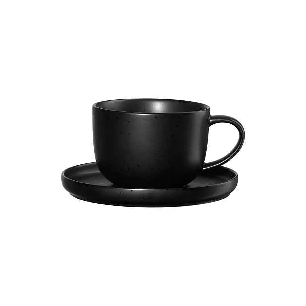 Porcelánový šálek s podšálkem 200 ml Coppa Kuro ASA Selection - černý