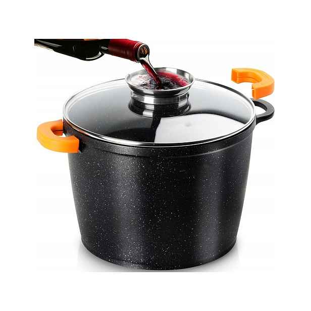 Hrnec s víkem na vaření a pečení Granitový 24 cm 6,7 l