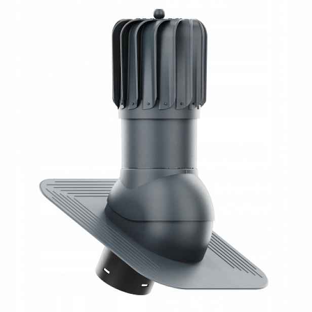 Rotační krb Rotoline pod asfaltový šindel/pape fi 150 mm podlouhlý antracitový