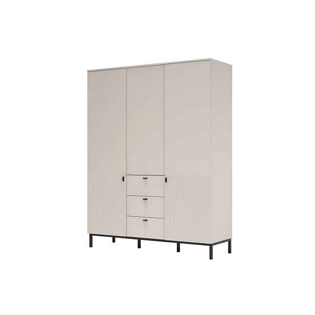 Szynaka Šatní skříň Korfu 70 156 cm kašmírová/černá
