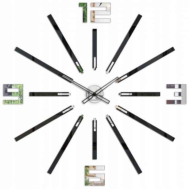 Hodiny Big Clock 115 cm Velké Moderní Ultra Tiché