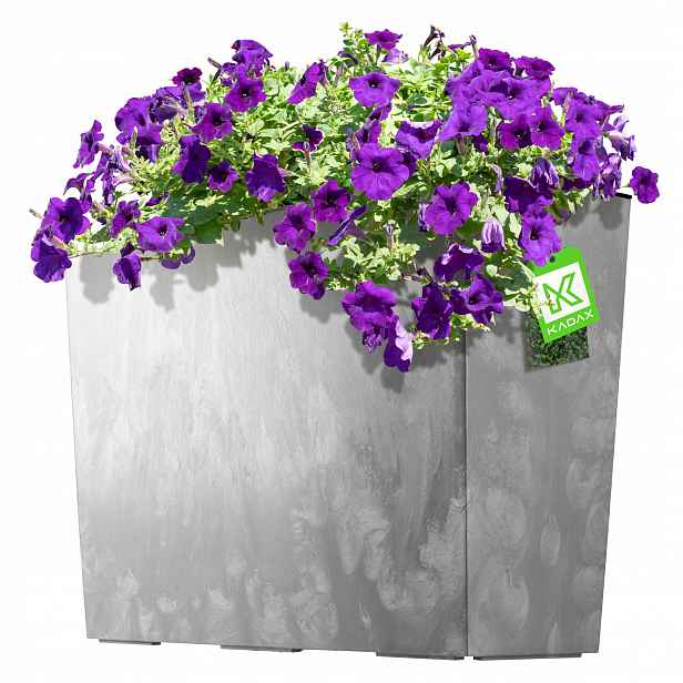 Květináč Záhon Vysoký Na Květiny S Vkladem 19x56cm Šedý Beton