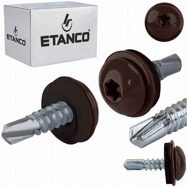 Šrouby do kovu Torx 3 mm 4,8 x 19 mm Ral 8017 250 ks Etanco GT3 Ph Z14