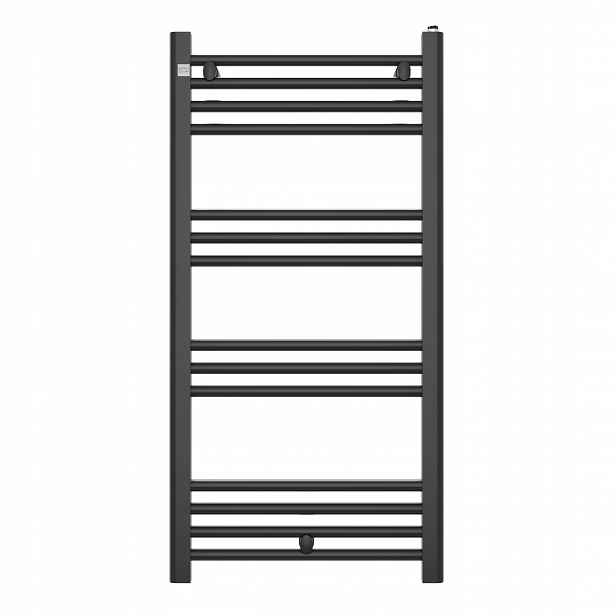 Koupelnový Radiátorový Radiátor 50/100 cm Černý Žebříkový Moderní Puerto