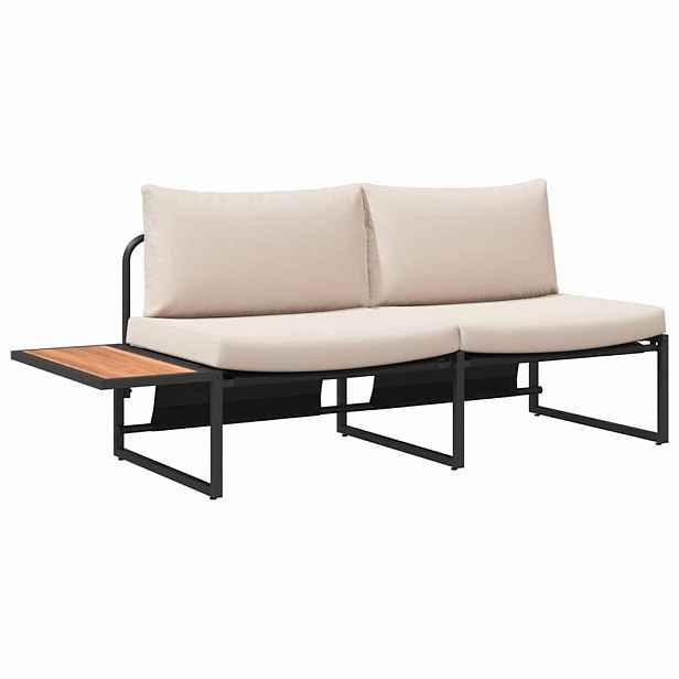vidaXL Zahradní sofa 2-Počet míst Taupe Ocel