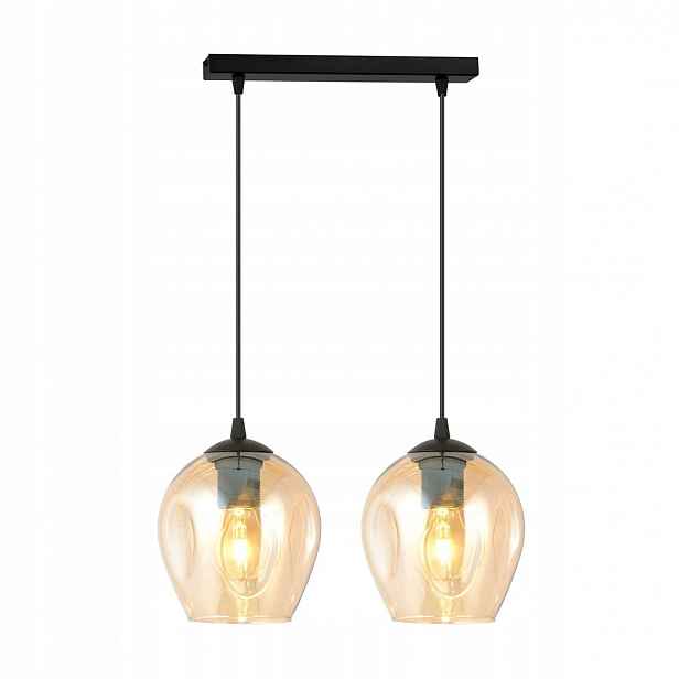 Závěsná lampa Istar 2 Bl Medový loft stínidlo jantarová