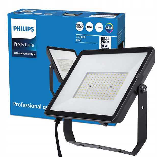 Led reflektor 100W 3000K IP65 Halogenová lampa Venkovní reflektor Philips