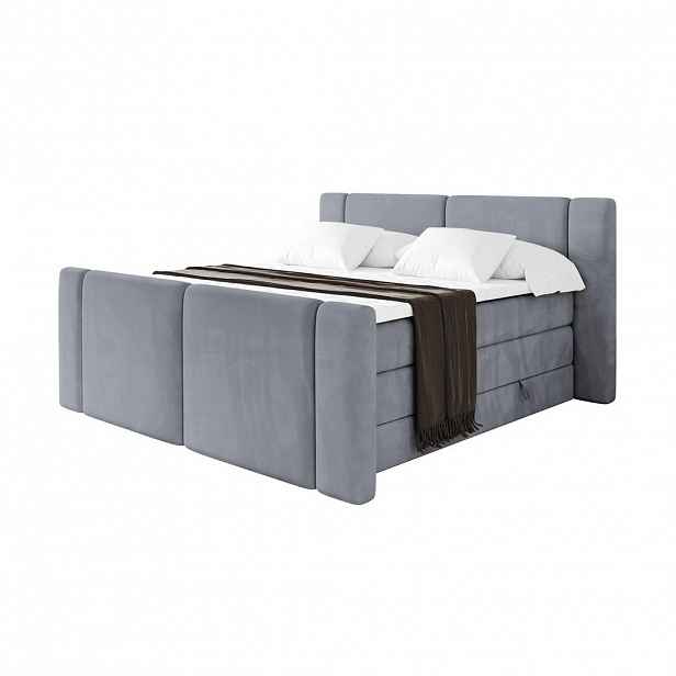 ALTDECOR POSTEL boxspring s matracemi H3/H4 - EVON KING Zanozek - 180x200 cm Šedá