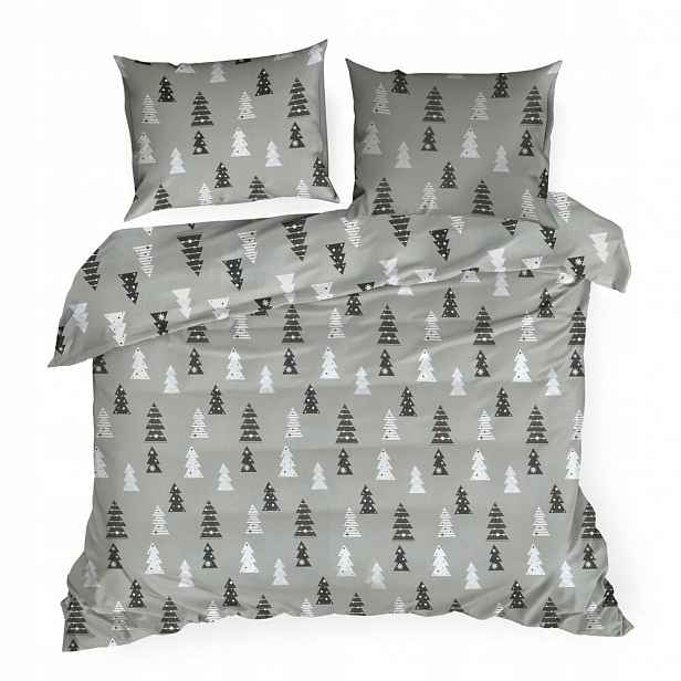 Sada povlečení Lenon 220x200 Eurofirany flanelový vánoční stromek
