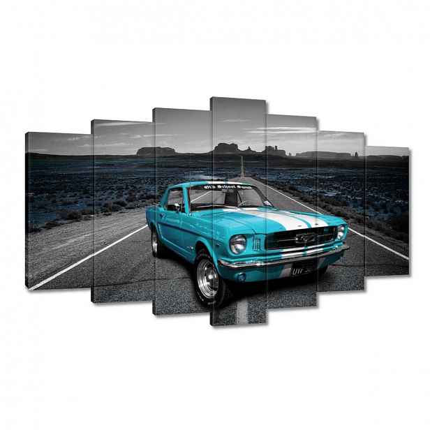 Obrazy 140x80 Modrý Ford Mustang