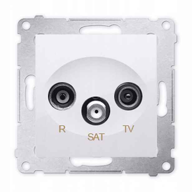 Anténní zásuvka R-tv-sat koncová/zakončovací (modul) bílá DASK.01/11