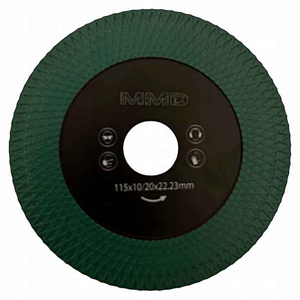 Diamantový kotouč MMD Ø115 mm 2v1 řezání a broušení gres keramika kámen