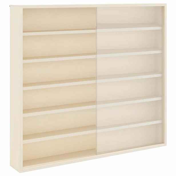 vidaXL Nástěnný vitrínový box Béžová 60 x 8,5 x 54 cm Překližka