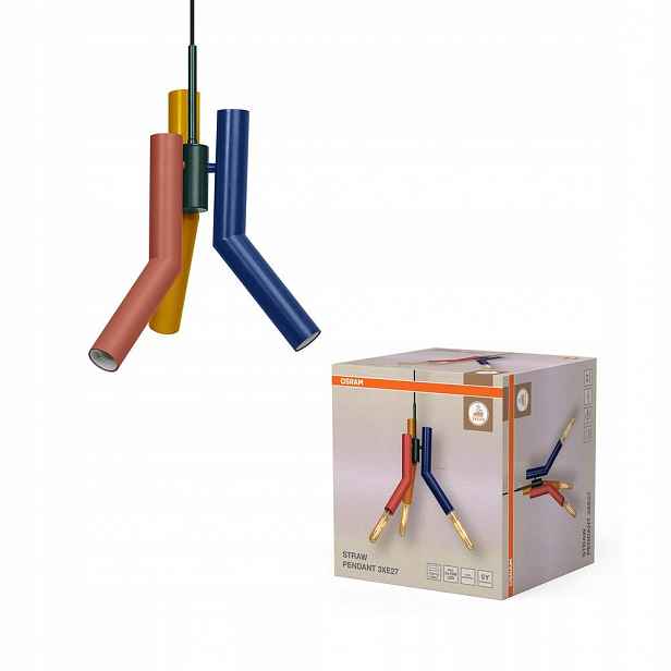 Závěsná stropní lampa 3x E27 Dekorativní černá Decor Osram