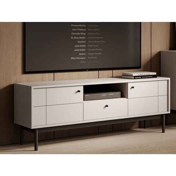 TV skříňka Japandi, 154 cm, béžová kašmír