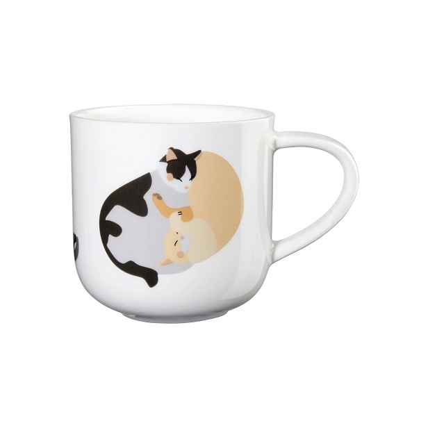 Hrnek s uchem 400 ml Coppa Cats & Dogs ASA Selection Siesta - bílý
