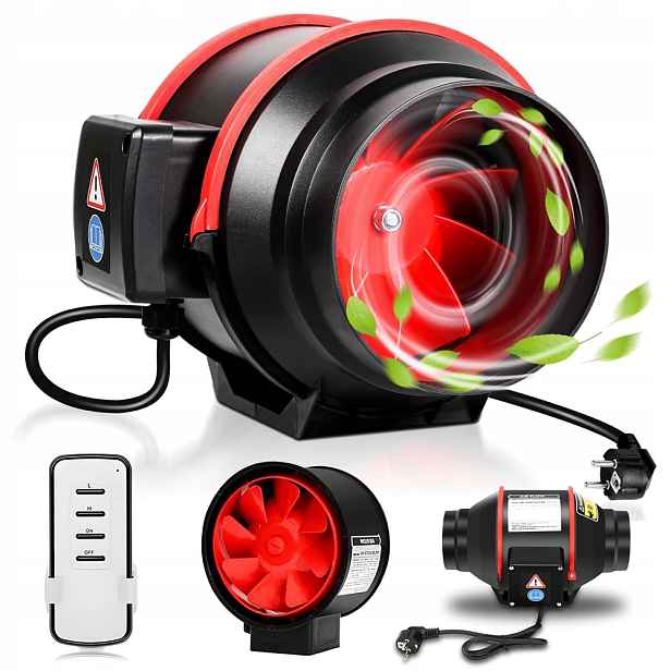 Kanálový odtahový ventilátor Silný 150 mm 80 W 540 m3h tichý