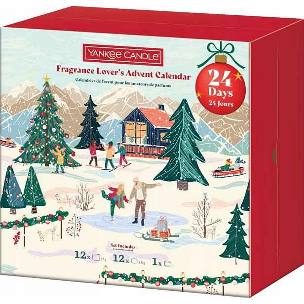 Yankee Candle Adventní kalendář Kniha Sada Apres Ski 24 x Svíčky